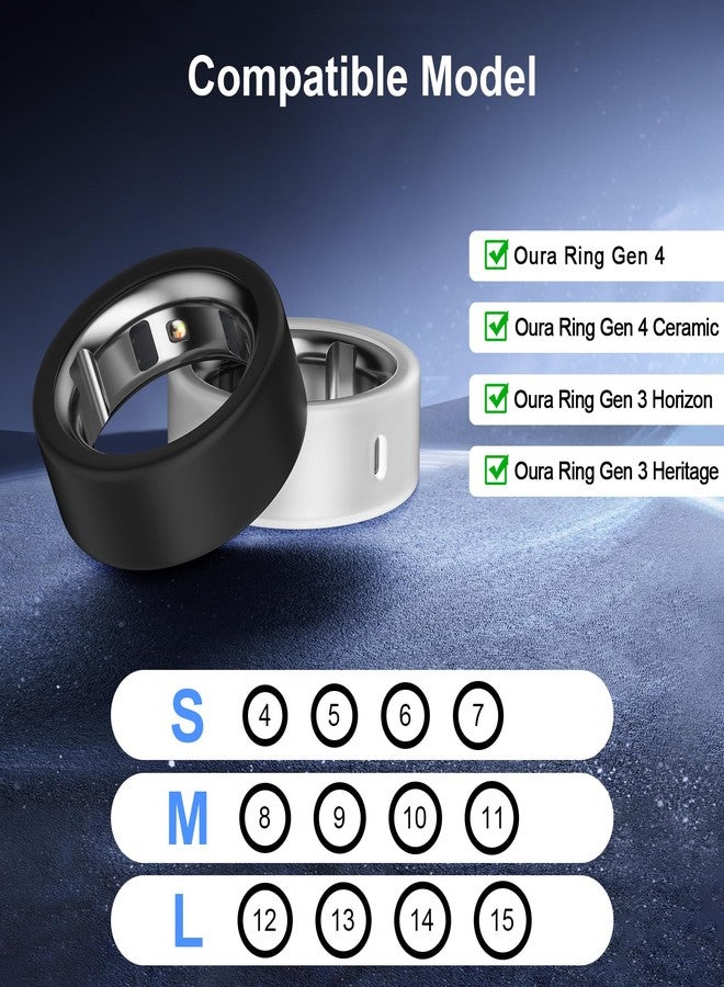 ZOOROO 8 Pack Ring Cover Compatible with Oura Ring Gen 4/4 Ceramic, Oura Ring Gen 3 Horizon/Heritage, Surport Charging with Cover on, Anti-Scratch Elastic Silicone Ring Protector for Men Women Working Out - Image 2